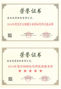 國(guó)電誠(chéng)信榮獲 招標(biāo)代理優(yōu)質(zhì)服務(wù)獎(jiǎng)