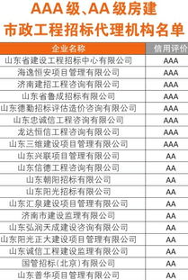 濟(jì)南公布首批房建市政工程招標(biāo)代理機(jī)構(gòu)信用評(píng)價(jià)結(jié)果